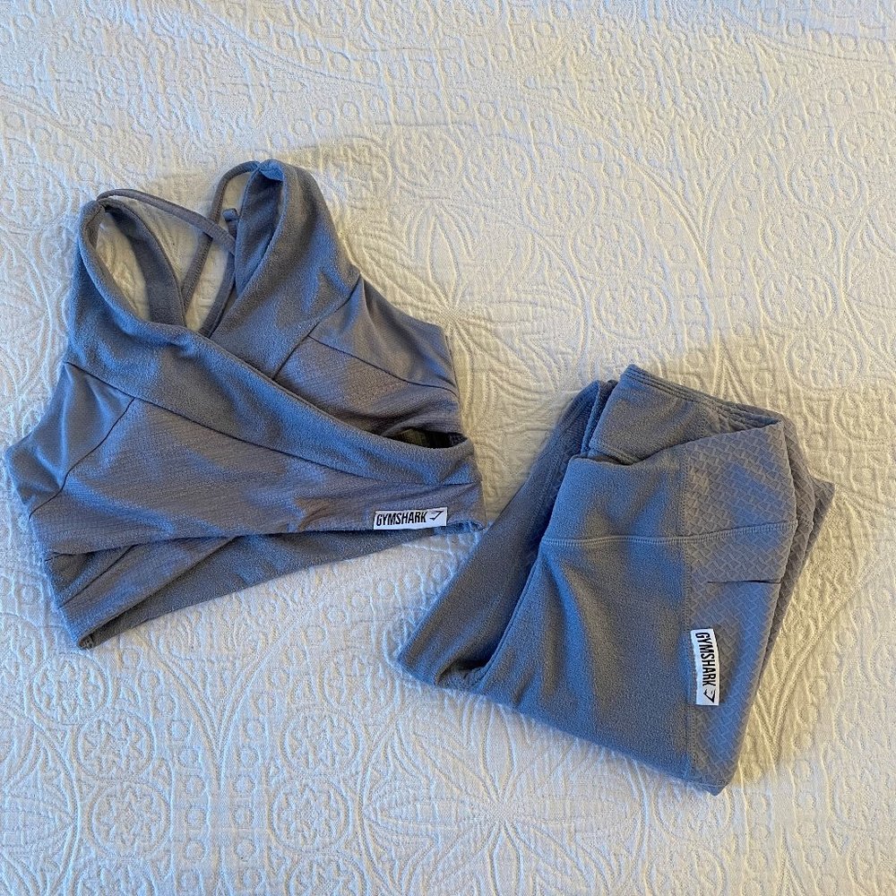 Gymshark True Texture Leggings and Sports Bra
